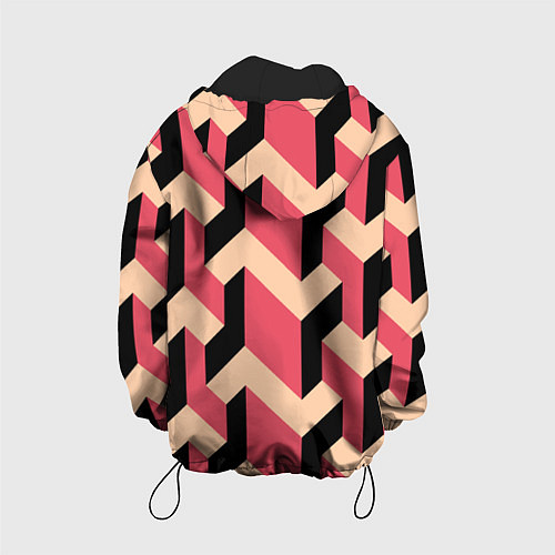 Детская куртка Объемный геометрический узор geometry / 3D-Черный – фото 2