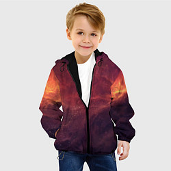 Куртка с капюшоном детская Галактический пожар, цвет: 3D-черный — фото 2