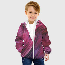 Куртка с капюшоном детская Текстура буря красок, цвет: 3D-белый — фото 2