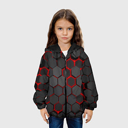 Куртка с капюшоном детская Под чешуей дракона, цвет: 3D-черный — фото 2