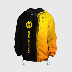 Куртка с капюшоном детская Gears of War - gold gradient: по-вертикали, цвет: 3D-черный