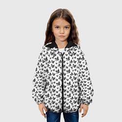 Куртка с капюшоном детская Череп без челюсти, цвет: 3D-черный — фото 2