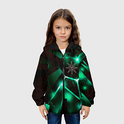 Куртка с капюшоном детская Dark Souls разлом плит, цвет: 3D-черный — фото 2