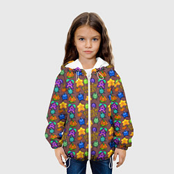 Куртка с капюшоном детская Stardew Valley pattern brown, цвет: 3D-белый — фото 2