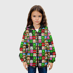Куртка с капюшоном детская Minecraft - characters, цвет: 3D-черный — фото 2