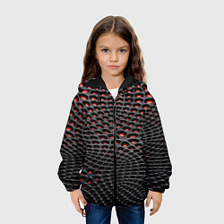 Куртка с капюшоном детская Imitation snake skin - pattern, цвет: 3D-черный — фото 2