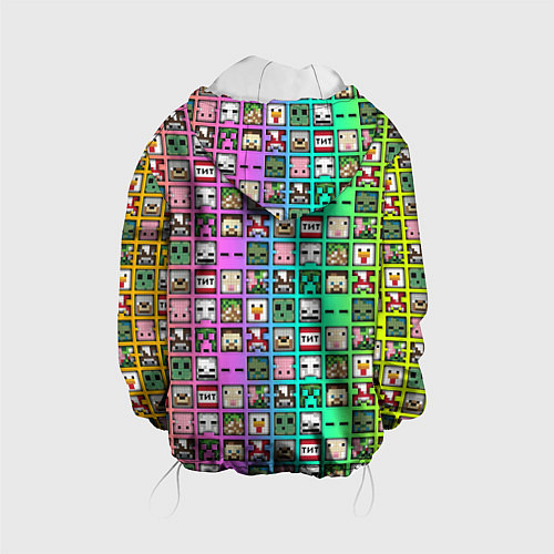 Детская куртка Minecraft characters neon / 3D-Белый – фото 2