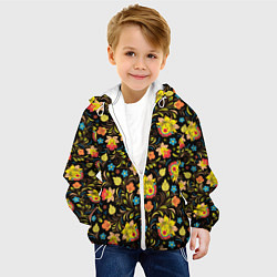Куртка с капюшоном детская Русский яркий узор, цвет: 3D-белый — фото 2