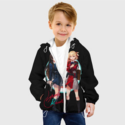 Куртка с капюшоном детская Тисато Нисикиги - Lycoris Recoil, цвет: 3D-белый — фото 2