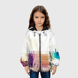 Куртка с капюшоном детская Пиксельнaя абстракция, цвет: 3D-черный — фото 2