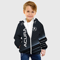 Куртка с капюшоном детская Acura карбон, цвет: 3D-белый — фото 2