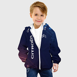 Куртка с капюшоном детская Citroёn Абстракция, цвет: 3D-белый — фото 2