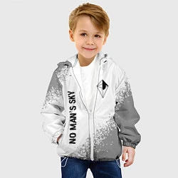 Куртка с капюшоном детская No Mans Sky glitch на светлом фоне: надпись, симво, цвет: 3D-белый — фото 2