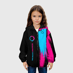 Куртка с капюшоном детская The Callisto Protocol - neon gradient: по-вертикал, цвет: 3D-черный — фото 2