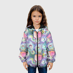 Куртка с капюшоном детская Будь кубиком среди пузырей, цвет: 3D-черный — фото 2