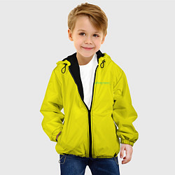 Куртка с капюшоном детская Киберпанк - Лого Дэвида, цвет: 3D-черный — фото 2
