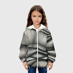 Куртка с капюшоном детская Переплетение сетей, цвет: 3D-белый — фото 2
