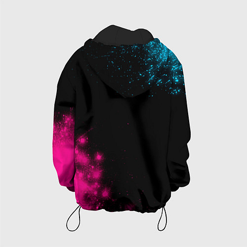 Детская куртка The Witcher - neon gradient: надпись, символ / 3D-Черный – фото 2