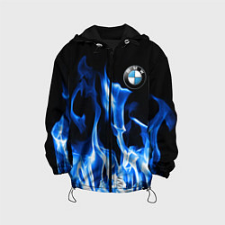 Куртка с капюшоном детская BMW fire, цвет: 3D-черный