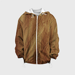 Куртка с капюшоном детская Деревянная текстура, цвет: 3D-белый