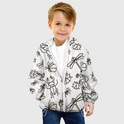Куртка с капюшоном детская Bugs pattern, цвет: 3D-белый — фото 2
