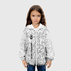 Куртка с капюшоном детская Death Stranding glitch на светлом фоне: по-вертика, цвет: 3D-белый — фото 2