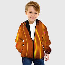 Куртка с капюшоном детская Пламенная абстракция, цвет: 3D-черный — фото 2