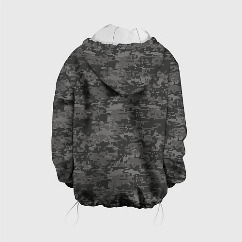 Детская куртка Камуфляж AOR-2 серый пиксель / 3D-Белый – фото 2