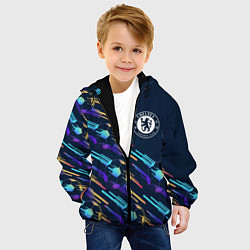 Куртка с капюшоном детская Chelsea градиентные мячи, цвет: 3D-черный — фото 2