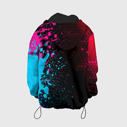 Детская куртка Cyberpunk 2077 - neon gradient: по-вертикали / 3D-Черный – фото 2