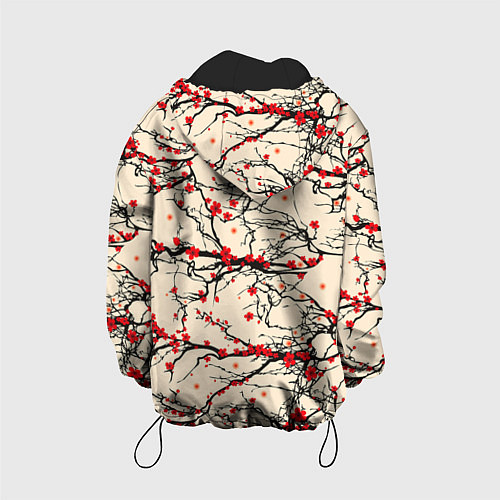 Детская куртка Sakura flowers / 3D-Черный – фото 2