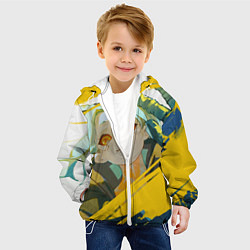 Куртка с капюшоном детская Киберпанк: Бегущие по краю Ребекка, цвет: 3D-белый — фото 2