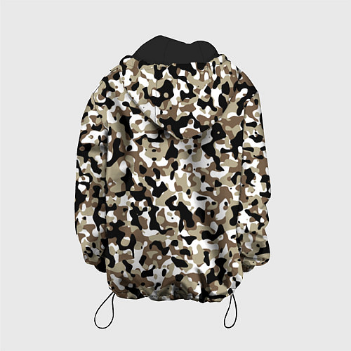 Детская куртка Камуфляж зимний лес - мелкий / 3D-Черный – фото 2