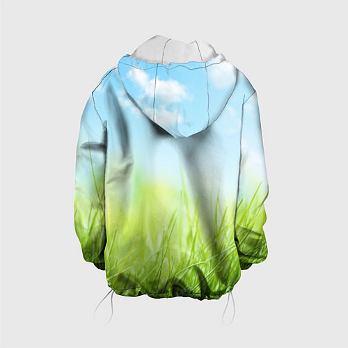 Детская куртка Зелень и небо / 3D-Белый – фото 2