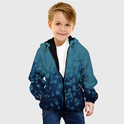 Куртка с капюшоном детская Абстракция синий, цвет: 3D-черный — фото 2