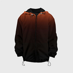 Куртка с капюшоном детская Благородный коричневый градиент, цвет: 3D-черный