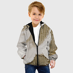Куртка с капюшоном детская Рваный гофрированный картон - Milano, цвет: 3D-черный — фото 2