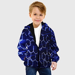 Куртка с капюшоном детская Графическая химия, цвет: 3D-черный — фото 2