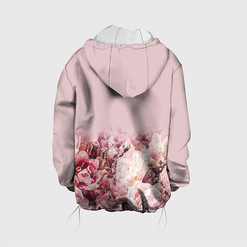 Детская куртка Нежные розовые цветы в букете / 3D-Белый – фото 2