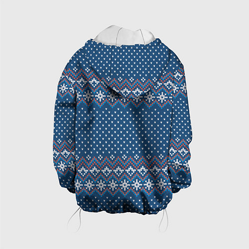 Детская куртка Вязанный стиль - классика / 3D-Белый – фото 2