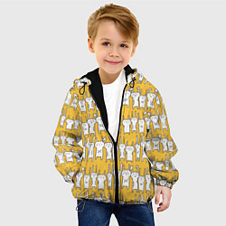 Куртка с капюшоном детская Милое семейство кроликов, цвет: 3D-черный — фото 2