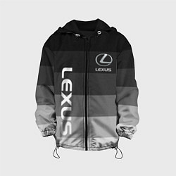 Куртка с капюшоном детская Lexus серый градиент, цвет: 3D-черный