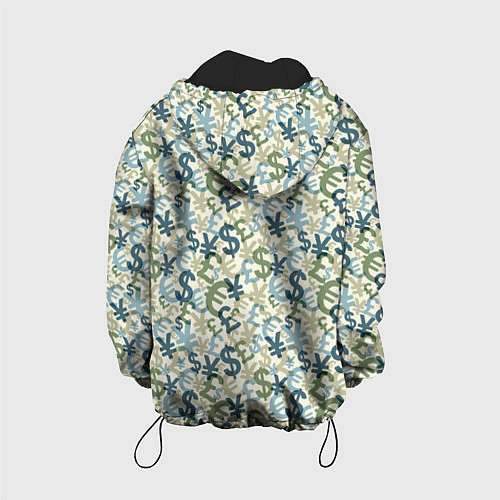 Детская куртка Значки валют / 3D-Черный – фото 2