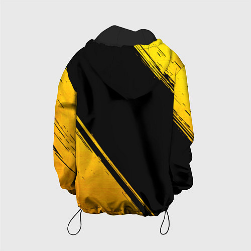 Детская куртка Dead by Daylight - gold gradient: надпись, символ / 3D-Черный – фото 2