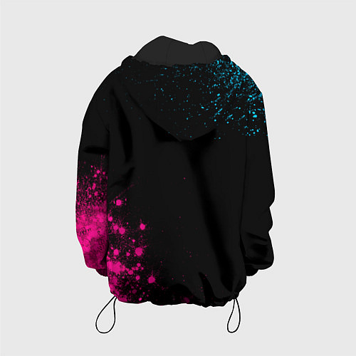 Детская куртка Roblox - neon gradient: надпись, символ / 3D-Черный – фото 2