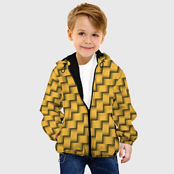 Куртка с капюшоном детская Плетёнка - паттерн, цвет: 3D-черный — фото 2