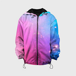 Куртка с капюшоном детская Звёздное геометрическое небо, цвет: 3D-черный