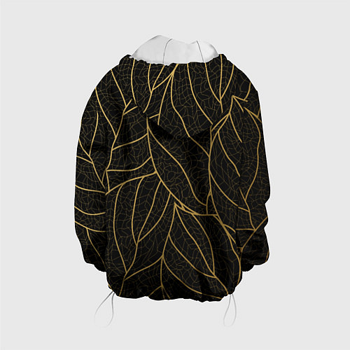 Детская куртка Золотые листья градиент / 3D-Белый – фото 2