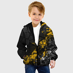Куртка с капюшоном детская Имперская геометрия, цвет: 3D-черный — фото 2