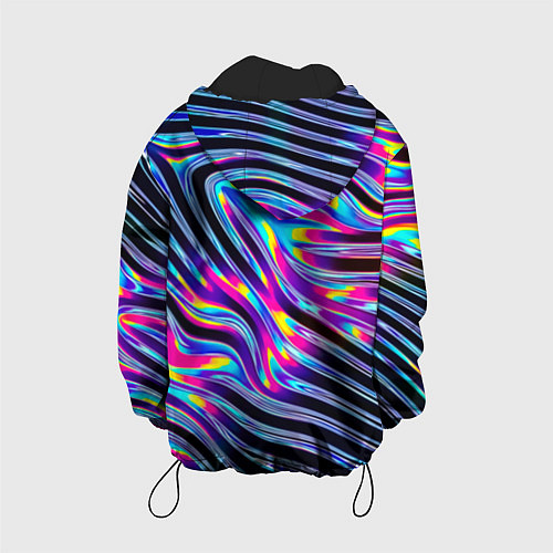 Детская куртка Голографические полосы / 3D-Черный – фото 2
